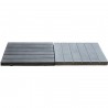 Dalle de terrasse en pierre reconstituée aspect bois 45 x 45 x 3,5 cm bois blanchi