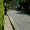 Bordure de jardin en pierre reconstituée aspect ardoise 50 x 8,5 x 10 cm graphite