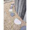 Mini pas japonais en pierre reconstituée gris clair 20 x 16 x 3 cm