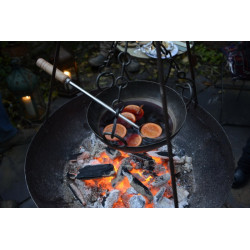 Marmite de cuisson et son couvercle pour Barbecue et trépied Kadai