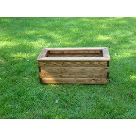 Jardinière en bois rectangulaire séquoia 78,5 x 38,5 x 31,5 cm
