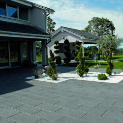 Dalle de terrasse en béton grenaillée 60 x 30 x 4 cm gris anthracite par palette de 6,84 m2