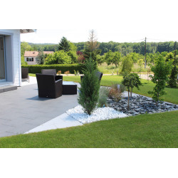 Dalle de terrasse en béton grenaillée 60 x 40 x 4 cm gris clair par palette de 8,64 m2