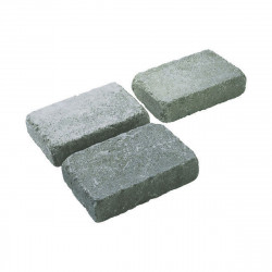 Pavé en béton vieilli 20 x 13 x 5 cm nuancé gris par palette de 7,6 m2