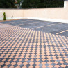 Pavé en béton drainant 12 x 12 x 6 cm saumon par palette de 6,46 m2