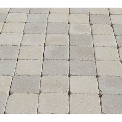 Pavé en béton vieilli 10 x 10 x 3,7 cm ton pierre par palette de 9,6 m2