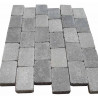 Pavé en béton vieilli 20 x 13 x 5 cm nuancé gris par palette de 7,6 m2