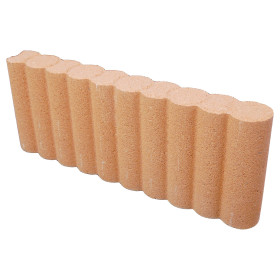 Bordure de jardin colonnade en béton pressé 50 x 6,5 x 20 cm ocre