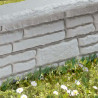 Bloc muret en pierre reconstituée 50 x 9 x 10 cm blanc
