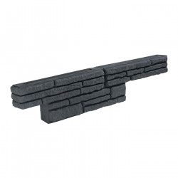 Bloc muret en pierre reconstituée 50 x 9 x 10 cm gris anthracite