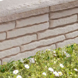 Bloc muret en pierre reconstituée 50 x 9 x 10 cm ocre