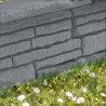 Bloc muret en pierre reconstituée 50 x 9 x 10 cm gris clair