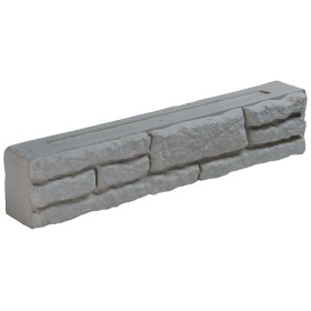 Bloc muret en pierre reconstituée 50 x 9 x 10 cm gris clair