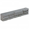 Bloc muret en pierre reconstituée 50 x 9 x 10 cm gris clair