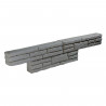 Bloc muret en pierre reconstituée 50 x 9 x 10 cm gris clair