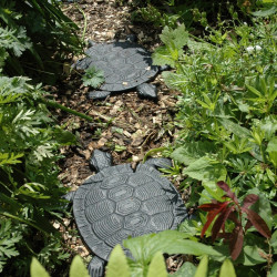 Pas japonais de jardin en fonte animaux tortue 32,2 x 23 x 1,8 cm