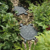 Pas japonais de jardin en fonte animaux tortue 32,2 x 23 x 1,8 cm