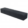 Bordure de jardin pavé en béton pressé 50 x 11,5 x 8 cm noire