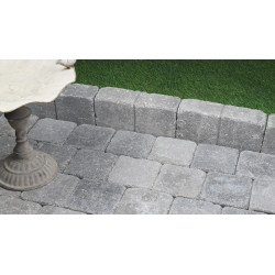 Bordure de jardin en béton pressé 27 x 8 x 13,5 cm gris nuancé