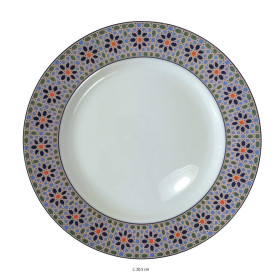 Assiette plate ronde en porcelaine Ø : 20,5 cm blanche