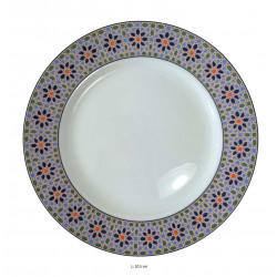 Assiette plate ronde en porcelaine Ø : 20,5 cm blanche