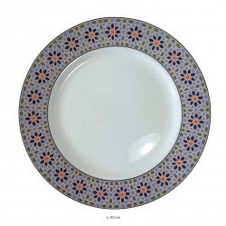 Assiette plate ronde en porcelaine Ø : 20,5 cm blanche