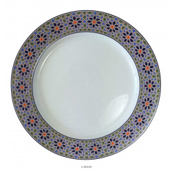Assiette plate ronde en porcelaine Ø : 25,5 cm blanche