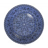 Assiette plate ronde en porcelaine Ø : 25,5 cm bleue