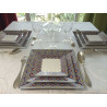 Assiette plate carrée en porcelaine 21,5 x 21,5 cm blanche