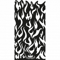 Braséro de jardin en acier cylindrique 39 x 39 x 118 cm motifs flammes