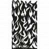 Braséro de jardin en acier cylindrique 39 x 39 x 118 cm motifs flammes
