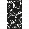 Brasero de jardin en acier cylindrique 39 x 39 x 118 cm motifs oiseaux