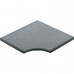 Kit margelle en pierre reconstituée plate 2,5 cm 5 x 10 ml gris clair