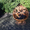 Brasero de jardin en acier corten 56 x 58,8 x 64,3 cm motifs oiseaux