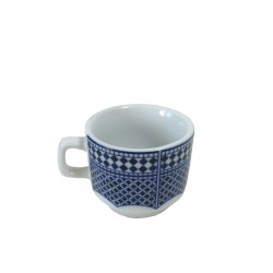 Tasse pour petit déjeuner en porcelaine 5 cl, bleue