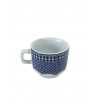 Tasse pour petit déjeuner en porcelaine 5 cl, bleue