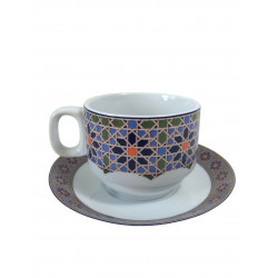 Tasse pour petit déjeuner en porcelaine 15 cl, blanche