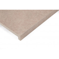 Margelle de piscine en grès cérame Biscuit beige 60 x 35 x 2-4 cm