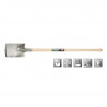 Bêche de jardin en acier et frêne manche boule 105 cm - POLET
