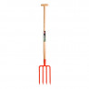 Fourche à bêcher 4 dents en acier et manche frêne enT 95 cm - POLET