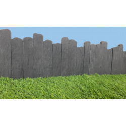 Bordure de jardin en pierre reconstituée aspect schiste 50 cm x 25 cm x 2,5 cm