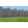 Bordure de jardin en pierre reconstituée aspect schiste 50 cm x 25 cm x 2,5 cm