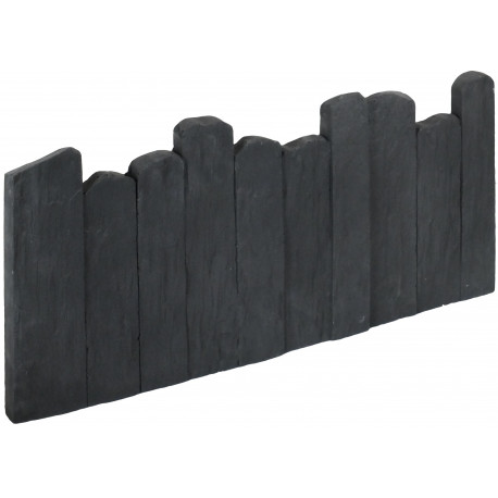 Bordure de jardin en pierre reconstituée aspect schiste 50 cm x 25 cm x 2,5 cm Bordure de jardin en pierre reconstituée aspect schiste 50 cm x 25 cm x 2,5 cm