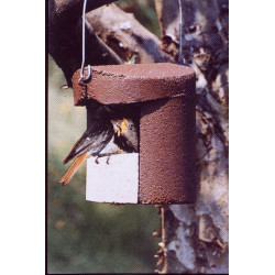 Nichoir de jardin semi-ouvert pour oiseaux SCHWEGLER marron