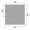 Carport garage double avec un toit en acier 588 x 362 x 250 cm - Superficie 21,29 m²