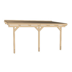 Pergola de 9,68 m² en pin traité autoclave -  306 x 424 x 271 cm