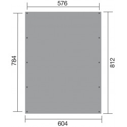 Carport double en pin traité avec toit plat – 784 x 604 x 240 cm pour 45 m²