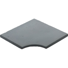 Kit margelle en pierre reconstituée plate avec escalier Ep.2,5 cm 5 x 10 ml gris clair