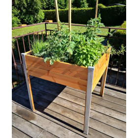 Carré potager sur pied en bois Douglas non traité grand modèle – 80 x 75 x 80 cm