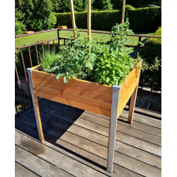 Carré potager sur pied en bois Douglas non traité grand modèle – 80 x 75 x 80 cm